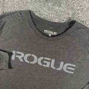 Rogue Long Sleeve T-Shirt Mens XL Charcoal Gray Stencil Logo Training Tee